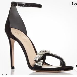 SCHUTZ Women's Perlah Crystal High Heel Sandals Strappy Stiletto *Broken Buckle